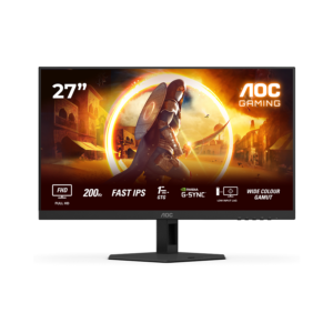 MONITOR AOC Gaming 27G4HRE 27" Fast IPS, 1920x1080, 200Hz, 0.5ms MPRT (1ms GtG), 300 cd/m2, 1000:1, Adaptive Sync, G-Sync Compatible, HDR10, 2x HDMI,