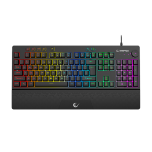 Tastatura gaming RAMPAGE KB-GX65 SIMULA USB RGB illuminated 4 Macro-key English Layout wrist-supported, 42183
