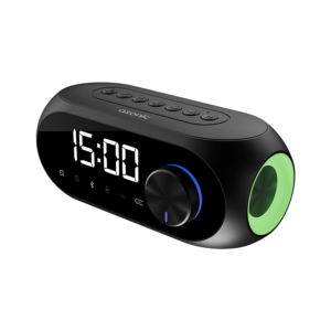 Digitalni sat sa zvučnikom i alarmom za mobitel bluetooth, Asonic AS-W6 1200MAH 5W Black, 40522