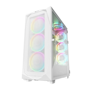 Kućište SHARKOON gaming, REV300 White, RGB, E-ATX, ventilator 3x140mm, 4x120 mm