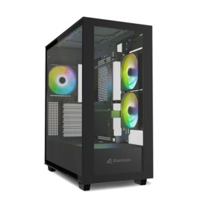 Kućište SHARKOON gaming, Rebel C60 RGB Black ATX, ventilator 4x120