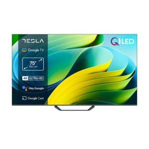 TESLA QLED TV 75" Q75E655GUS UHD Google TV, DVB-T/T2/C/S/S2;HDMIx3:USBx2:CI;2x12W Box Zvucnici
