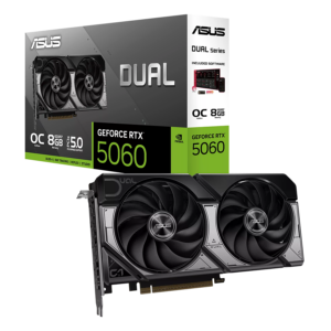 ASUS VGA DUAL-RTX5060-O8G 8GB GDDR7 OC, 128-bit, 3x DP, 1x HDMI