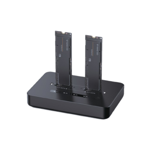 Postolje za dva M.2 SATA & NVME SSD drive docking station, black GEMBIRD, Type-C, DD2-U3M2