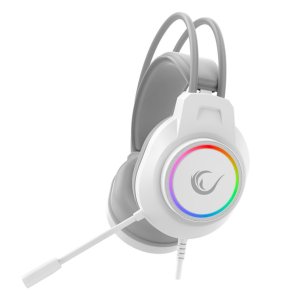 Slušalice sa mikrofonom gaming RAMPAGE RM-K55 Kipchak White RGB Led 7.1 Gaming Headset with Microphone, 42658