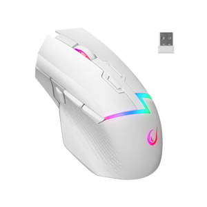 Miš gaming RAMPAGE DROP M3 V2 24000 DPI 3311 Sensor White RGB Rechargeable Wireless 80 Million Huano Switch Gaming Mouse, 42562