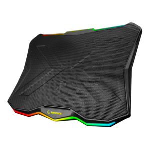 Postolje za notebook gaming Rampage AD-RC8 SHOWY Black 180mm Fan 15-17" RGB Light Notebook Cooling Stand, 33450