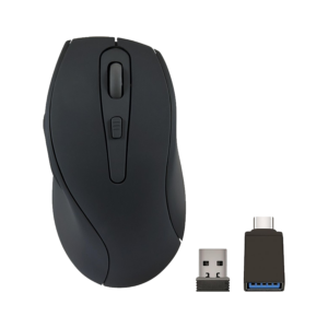 Miš SPEEDLINK AXON Silent & Antibacterial Rechargeable Mouse - Wireless, USB-A/-C, rubber-black, SL-630004-RRBK