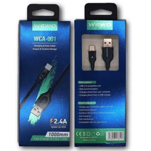 BRZI USB DATA KABAL WCA-001 TYPE-C 2,4A 1M CRNA WEWO