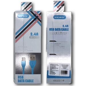BRZI USB DATA KABAL WCA-05 IPHONE 2,4A 1M PLAVA WEWO