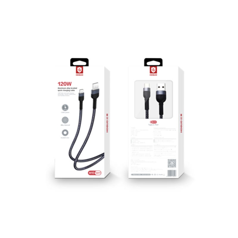 USB DATA KABAL 120W 1M H15 TYPE-C CRNI HOGUO