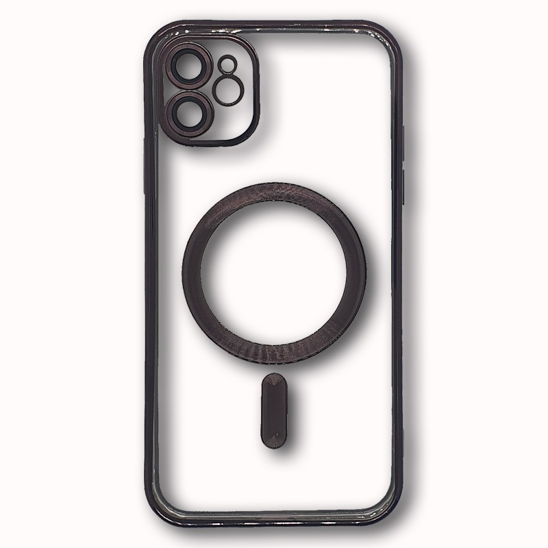 MAGSAFE SILIKON IPHONE 11 CRNA SA ZASTITOM KAMERE