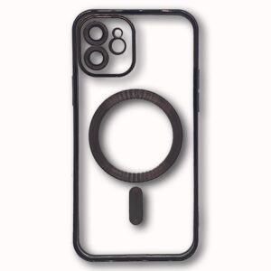MAGSAFE SILIKON IPHONE 12 CRNA SA ZASTITOM KAMERE