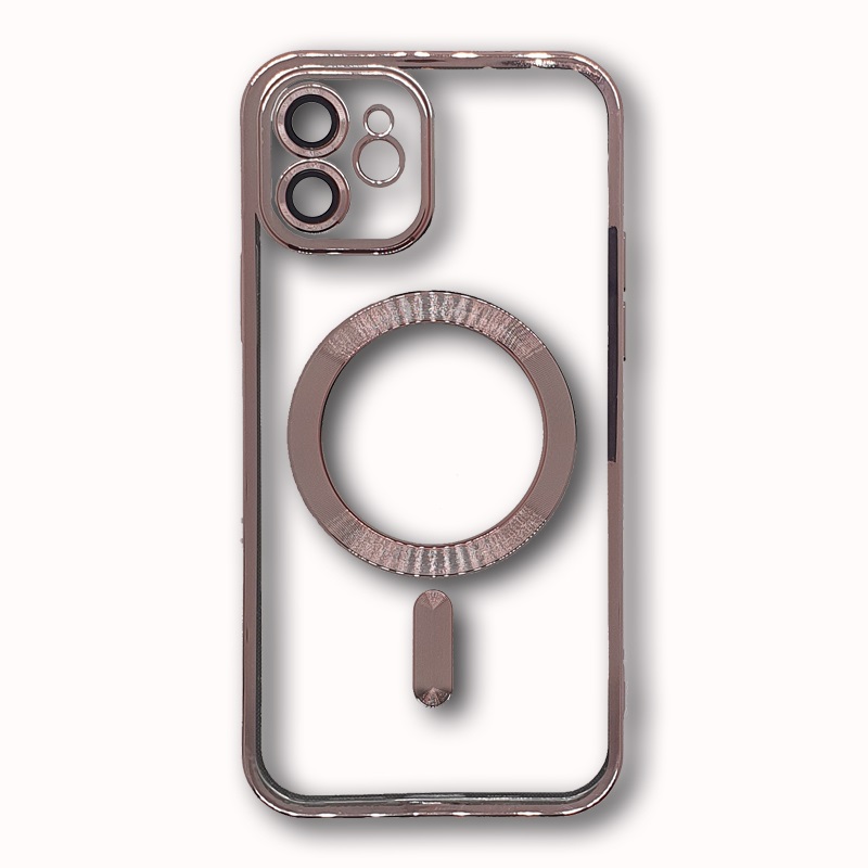 MAGSAFE SILIKON IPHONE 12 ROSE GOLD SA ZASTITOM KAMERE