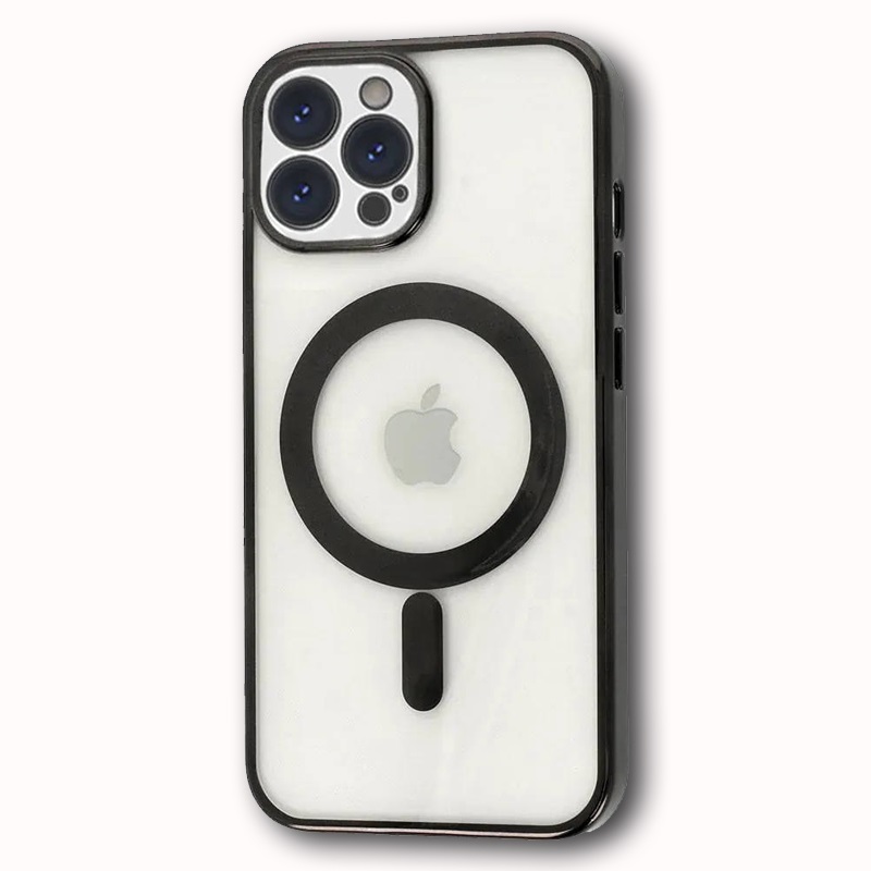 MAGSAFE SILIKON IPHONE 12 PRO CRNA SA ZASTITOM KAMERE