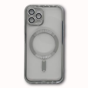 MAGSAFE SILIKON IPHONE 12 PRO SREBRENA SA ZASTITOM KAMERE