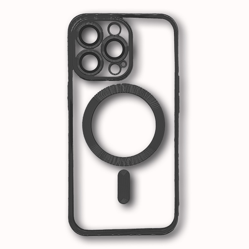 MAGSAFE SILIKON IPHONE 13 PRO CRNA SA ZASTITOM KAMERE