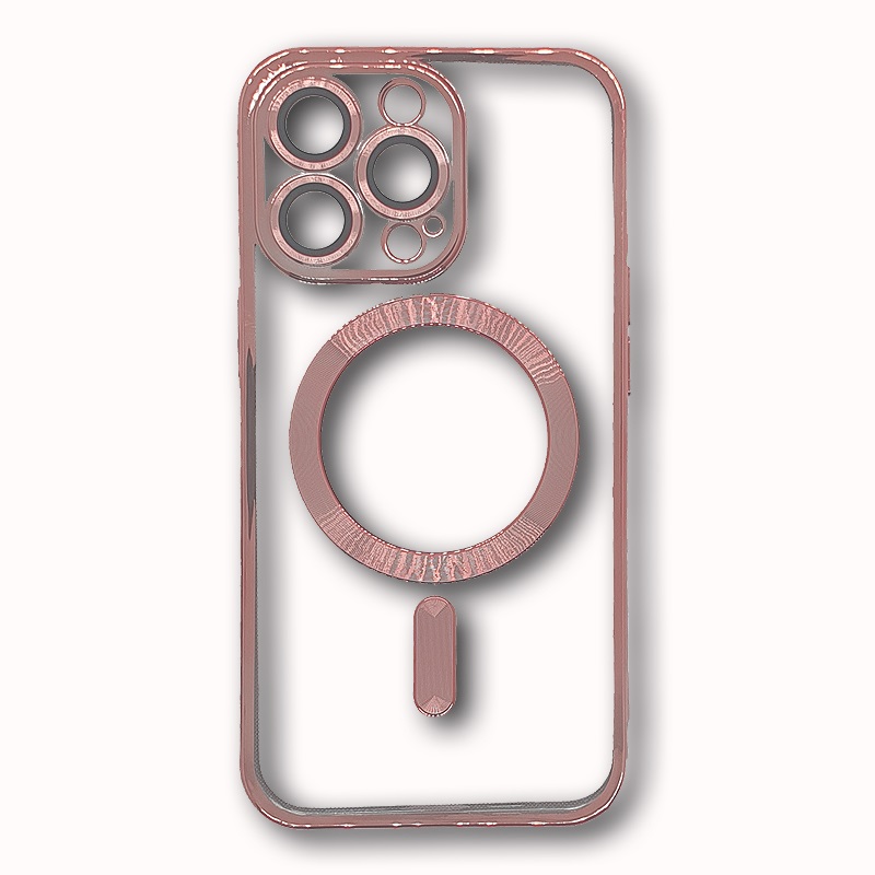 MAGSAFE SILIKON IPHONE 13 PRO ROSE GOLD SA ZASTITOM KAMERE