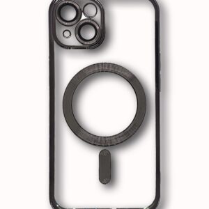 MAGSAFE SILIKON IPHONE 14 CRNA SA ZASTITOM KAMERE