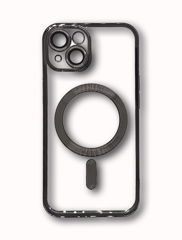 MAGSAFE SILIKON IPHONE 14 CRNA SA ZASTITOM KAMERE