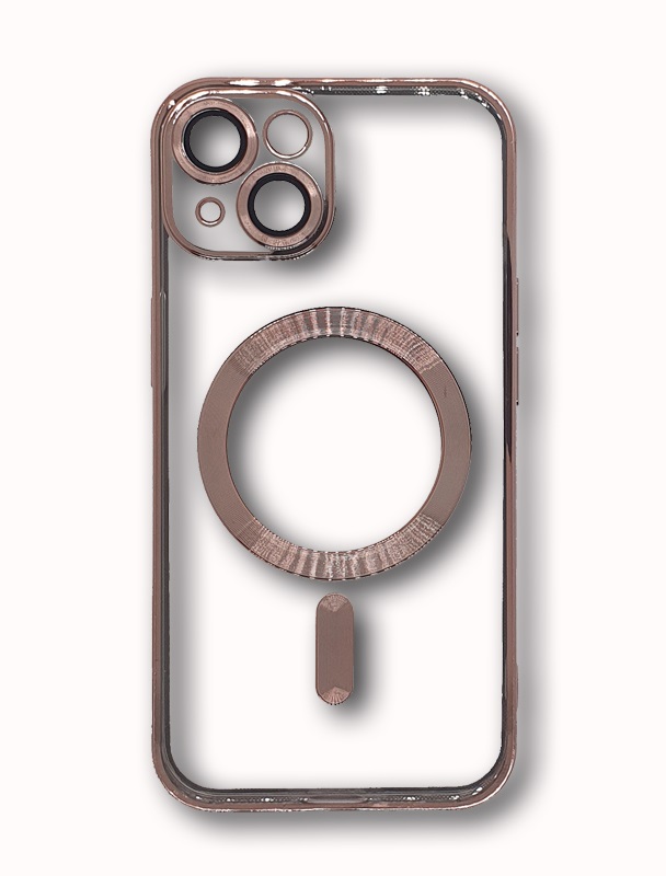 MAGSAFE SILIKON IPHONE 14 ROSE GOLD SA ZASTITOM KAMERE
