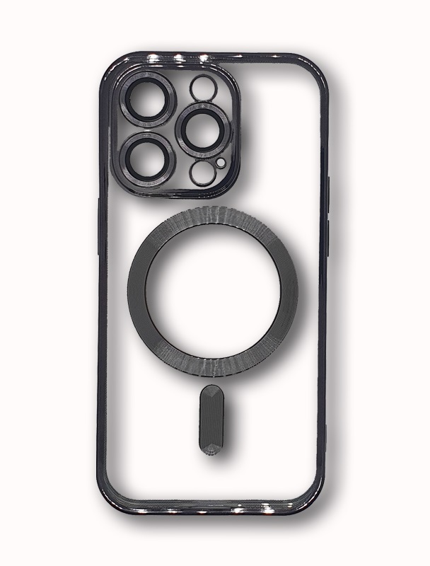 MAGSAFE SILIKON IPHONE 14 PRO CRNA SA ZASTITOM KAMERE