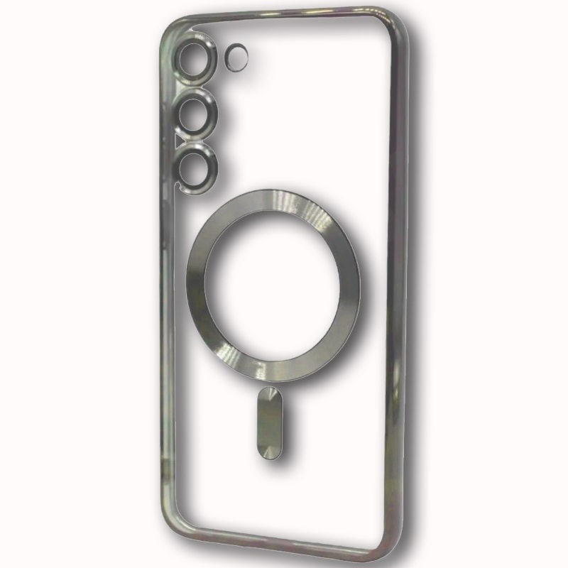 MAGSAFE SILIKON SAMSUNG S23 SREBRENA SA ZASTITOM KAMERE