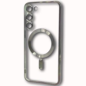 MAGSAFE SILIKON SAMSUNG S23 PLUS SREBRENA SA ZASTITOM KAMERE