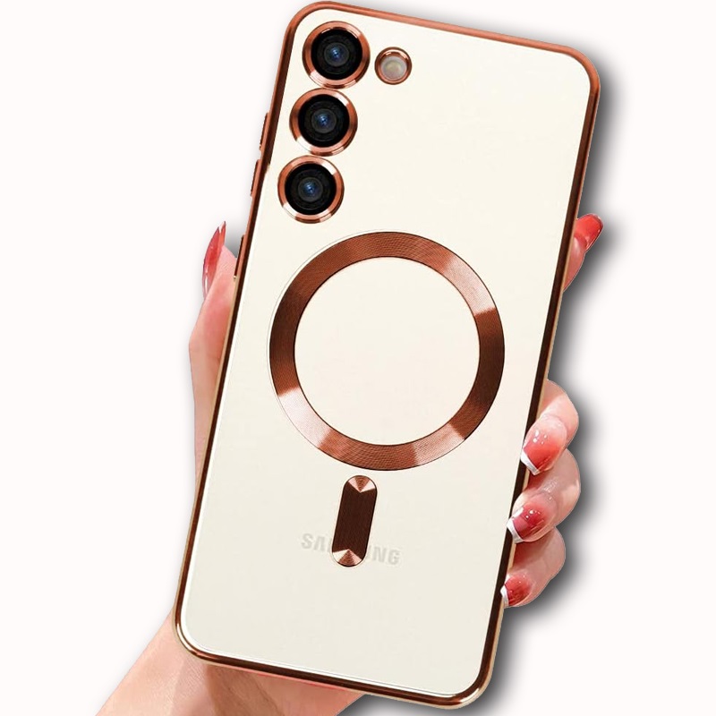 MAGSAFE SILIKON SAMSUNG S23 PLUS ROSE GOLD SA ZASTITOM KAMERE