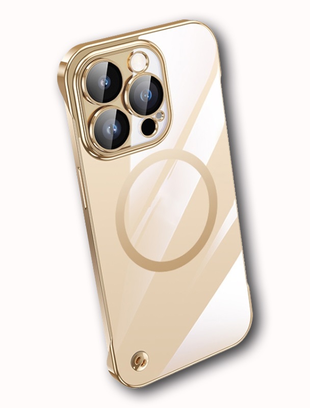 FRAMELESS 14 PRO MAX ZLATNA IPHONE FUTROLA