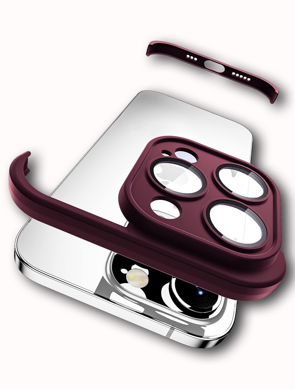 LENS PROTECTOR IPHONE 13 PRO BORDO SILIKONSKA ZASTITA