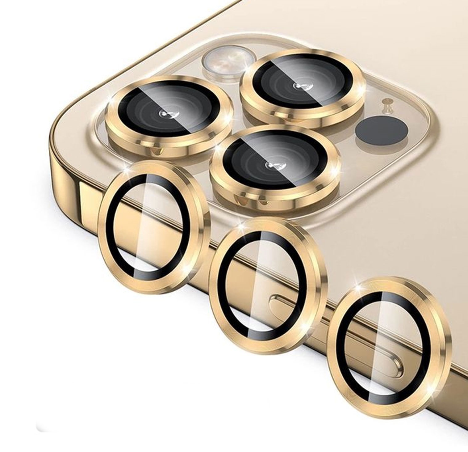 POSITIONER STAKLO KAMERE METAL IPHONE 15 PRO/15 PRO MAX ZLATNA