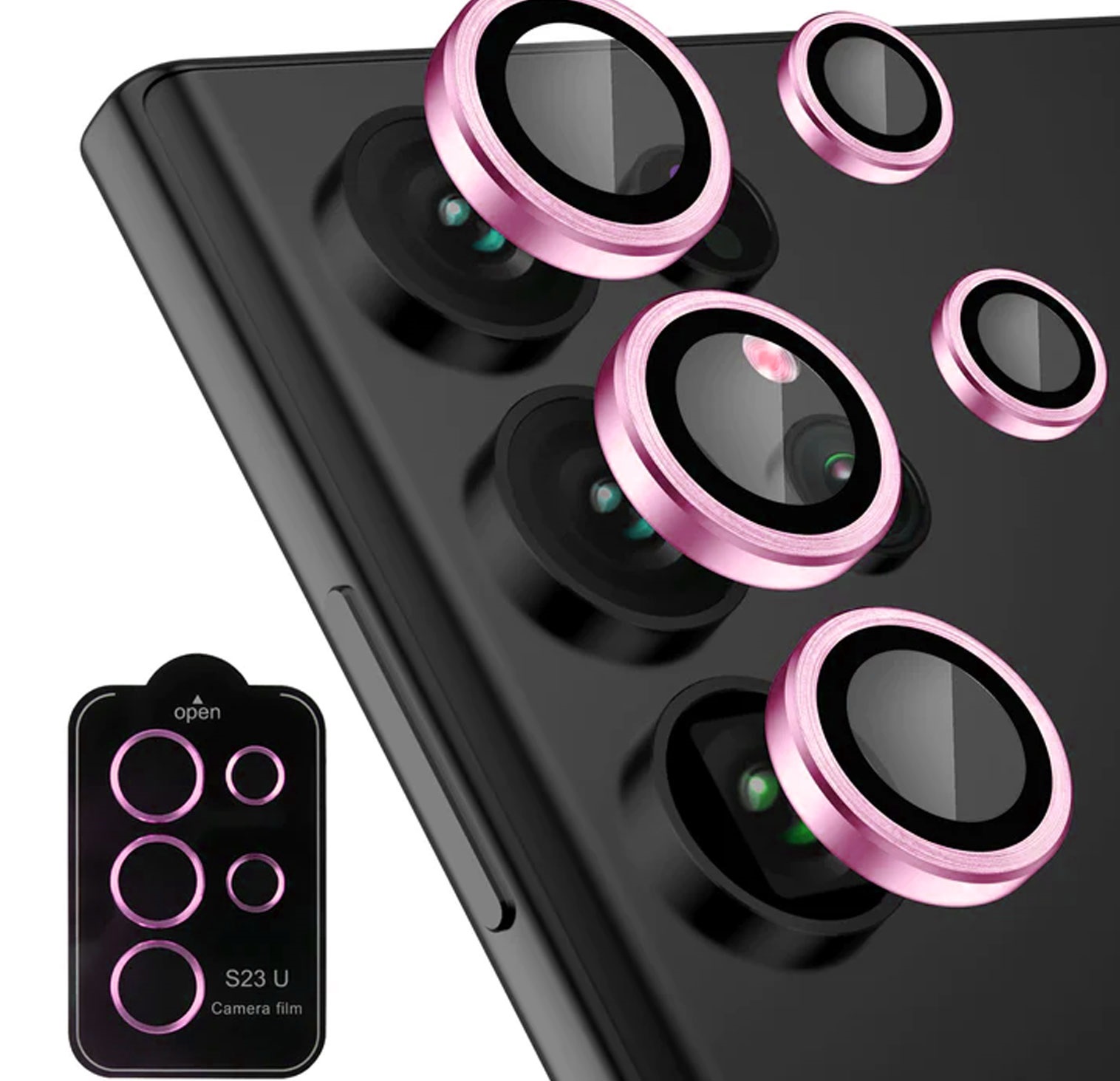 POSITIONER STAKLO KAMERE METAL SAMSUNG S23 ULTRA PINK