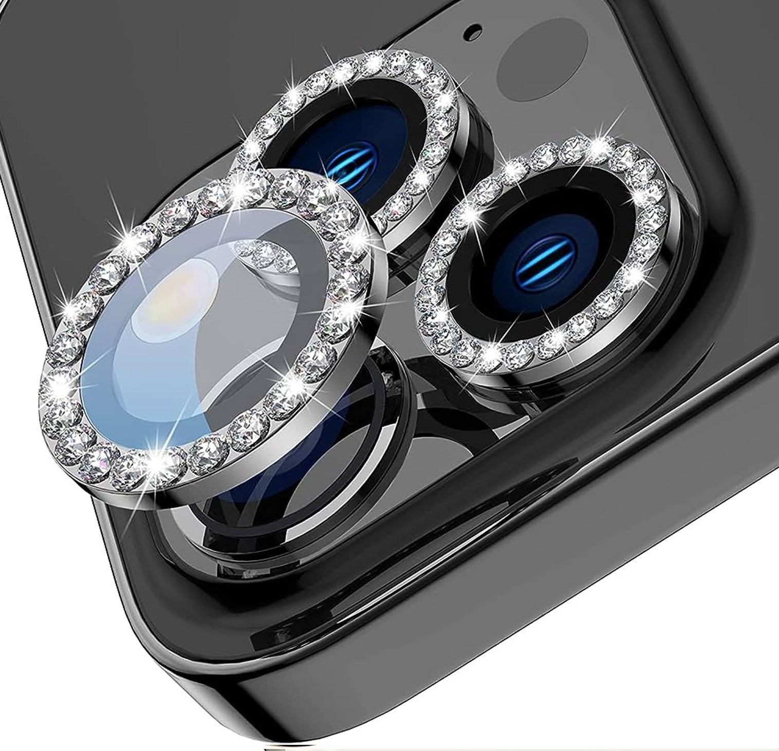 POSITIONER STAKLO KAMERE DIAMOND IPHONE 12 PRO MAX SREBRENA