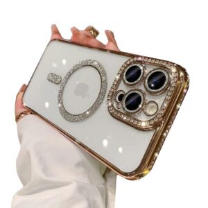 FASHION MAGSAFE ZASTITA KAMERE IPHONE 13 PRO ZLATNI