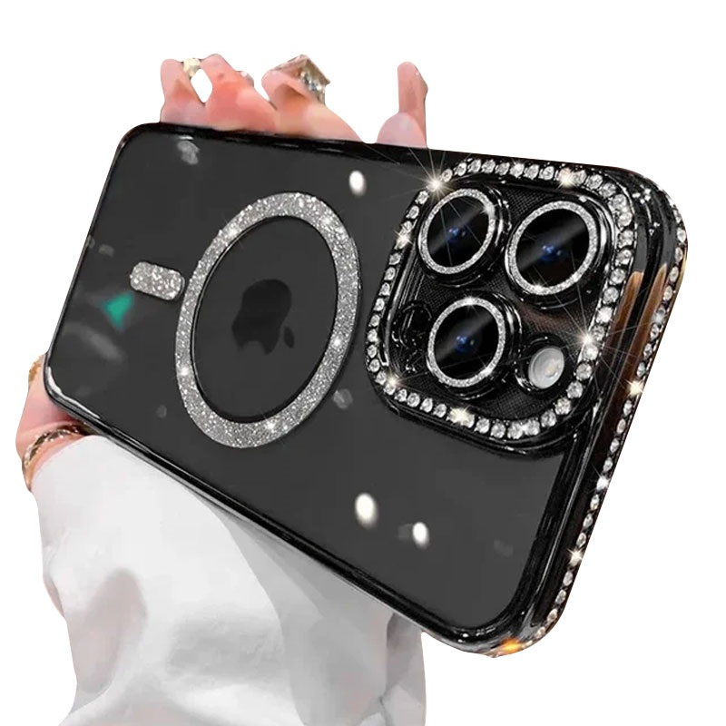 FASHION MAGSAFE ZASTITA KAMERE IPHONE 15 PLUS CRNI