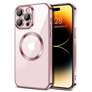 MAGSAFE SILIKON IPHONE 15 ROSE GOLD SA ZASTITOM KAMERE