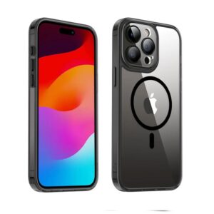 MAGSAFE SILIKON IPHONE 15 PLUS CRNA SA ZASTITOM KAMERE