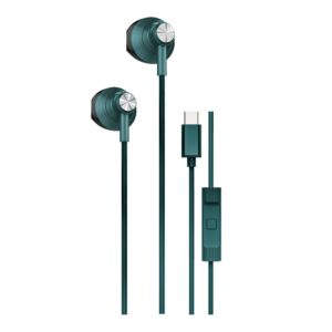 STEREO SLUSALICE AN-711 TYPE-C SA PONISTAVANJEM BUKE ZELENE