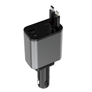 SUPER BRZI AUTO PUNJAC PT-27 50W TYPE-C LIGHTNING KABAL NA IZVLACENJE 800MM