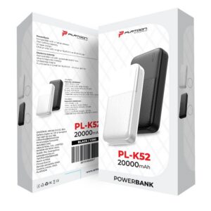 POWERBANK PL-K52 20000MAH PLATOON CRNI
