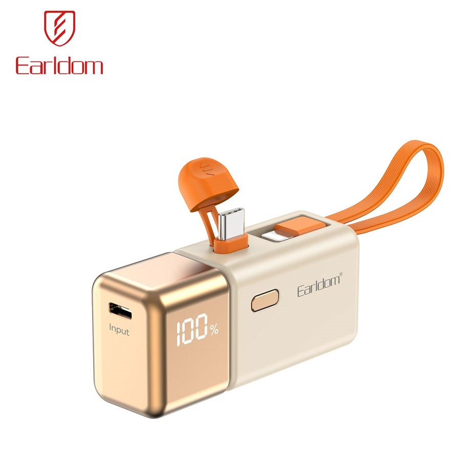 MINI POWER BANK 2IN1 GOLD BAR 5000mAH PD47 PD22,5W EARLDOM