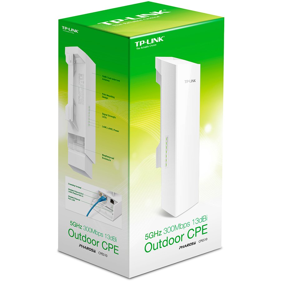 Access Point TP-Link Outdoor 5GHz 300Mbps High power Wireless Access Point, WISP Client Router, up to 27dBm, QCA, 2T2R, 5Ghz 802.11a/n, High Sensitivity, 13dBi directional antenna, Weather proof, Passive PoE, support TDMA and central control - Image 3