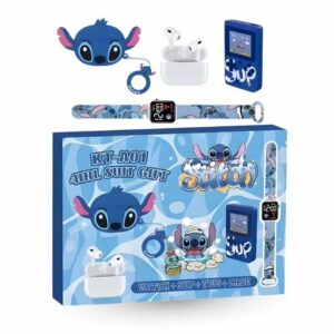 Stitch poklon paket 4U1 KT-A01 SAT+SUP+TWS+FUTROLA plava