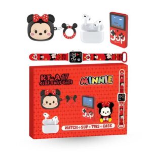 Minnie Mouse poklon paket 4U1 KT-A17 SAT+SUP+TWS+FUTROLA crveni
