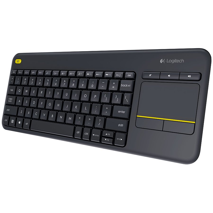 LOGITECH Wireless Touch Keyboard K400 Plus - Black - Croatian layout