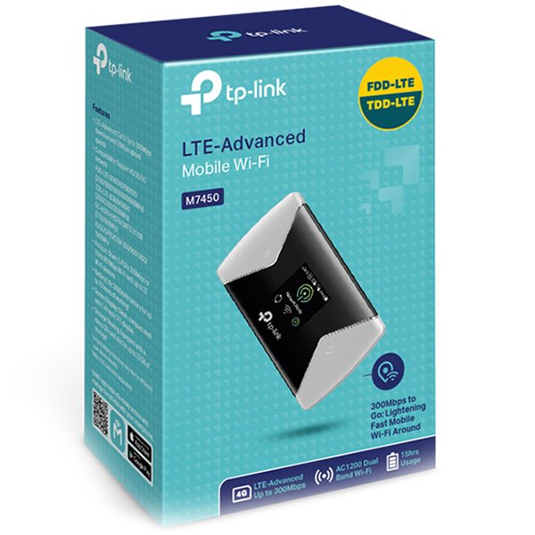Mobile Router TP-Link 300Mbps 4G LTE-Advanced Mobile Wi-Fi, AC1200 selectable Dual Band Wi-Fi, internal 4G Modem, SIM card slot, micro SD card slot, 1.4 inch TFT color screen display, 3000mAH rechargeable battery, tpMiFi App - Image 2