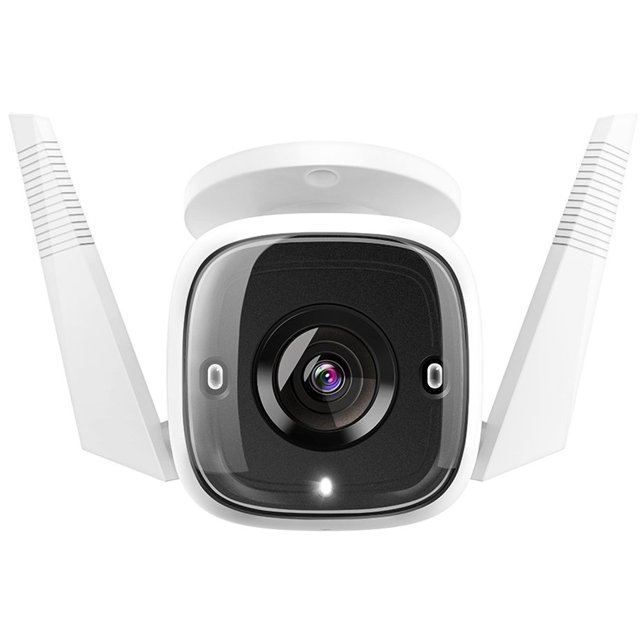 TP-Link C310 Outdoor Security Wi-Fi Camera, 3MP, 2.4 GHz, 2T2R, 2 × External Antennas, 1 × Ethernet Port, Motion Detection and Notifications, Sound and Light Alarm, Remote Control, Two-Way Audio, Sharing to Social Medias, Voice Control