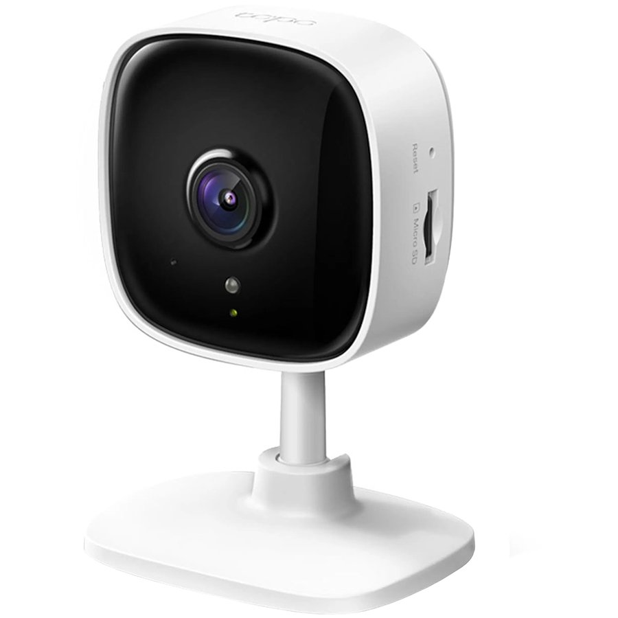 TP-Link Tapo C110 Home Security Wi-Fi Camera, 3MP (2304x1296), 2.4 GHz, Motion Detection and Notifications, Sound/Light Alarm, Remote Control,Two-Way Audio, Voice Control (Google Assistant/ Alexa), microSD slot(Up to 256 GB), Night Vision (Up to 9m)