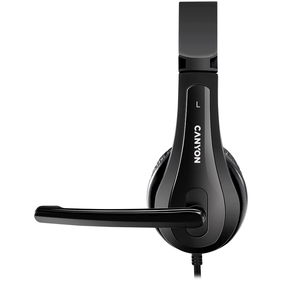 CANYON PC headset CHSU-1 PC Mic USB 2m Black - Image 3